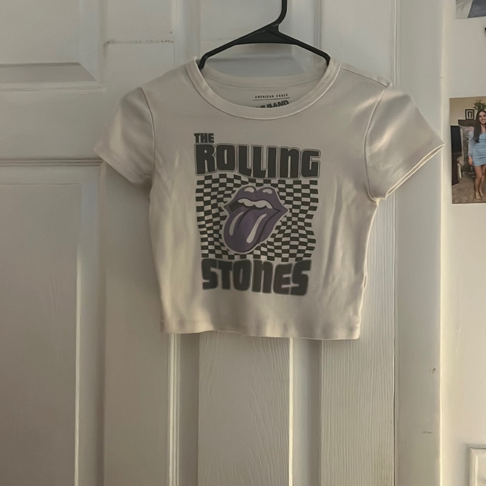 Rolling Stones cropped tee